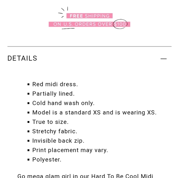 Ruffle  trim red dress - Picture 5 of 5